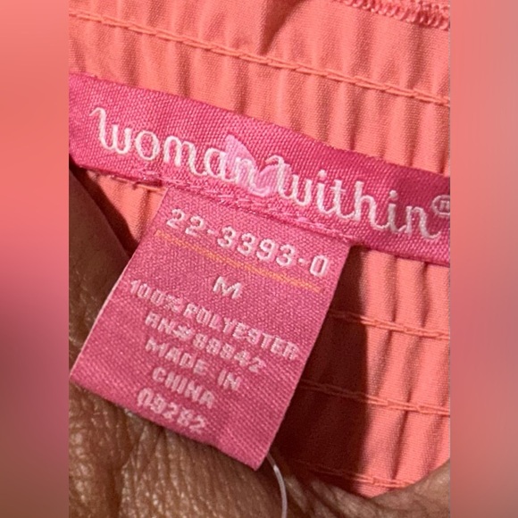 Woman Within Off -Shoulders Embroidered Peasant Top Tunic Size Medium New - Picture 11 of 11